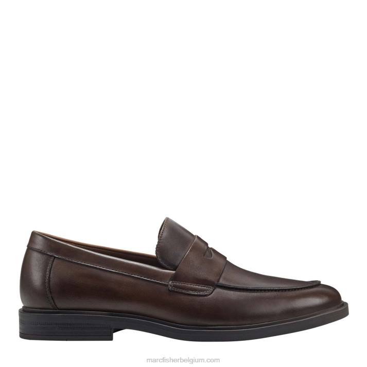 Heren damitri geklede loafer Marc Fisher BNX0H732 donkerbruin leer