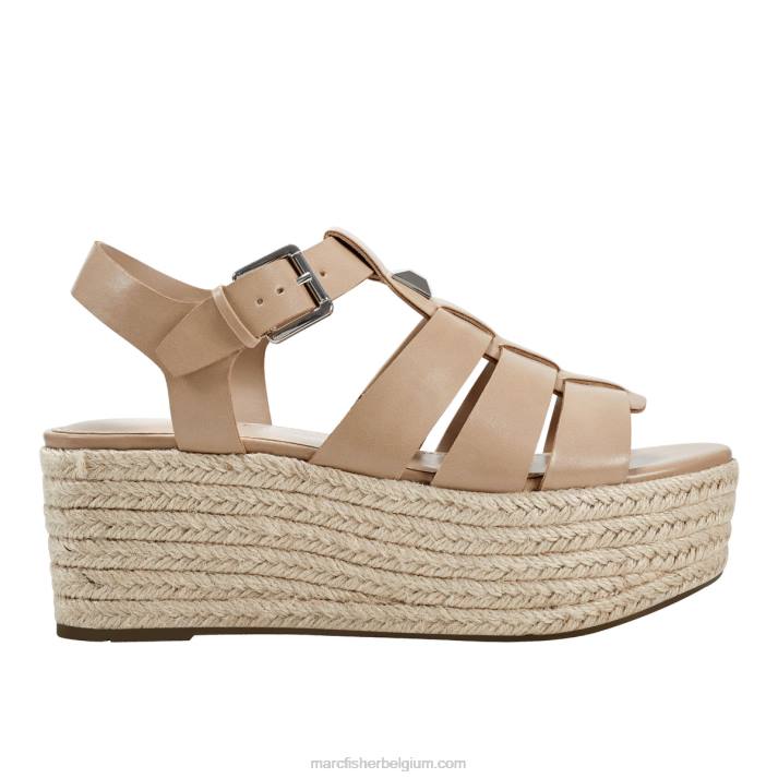vrouwen Jenila espadrillesandalen Marc Fisher BNX0H206 licht natuurlijk