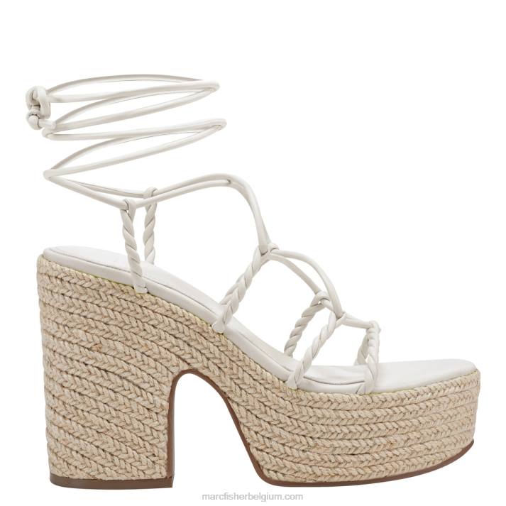 vrouwen Oliver espadrille platform sandaal Marc Fisher BNX0H198 ivoor