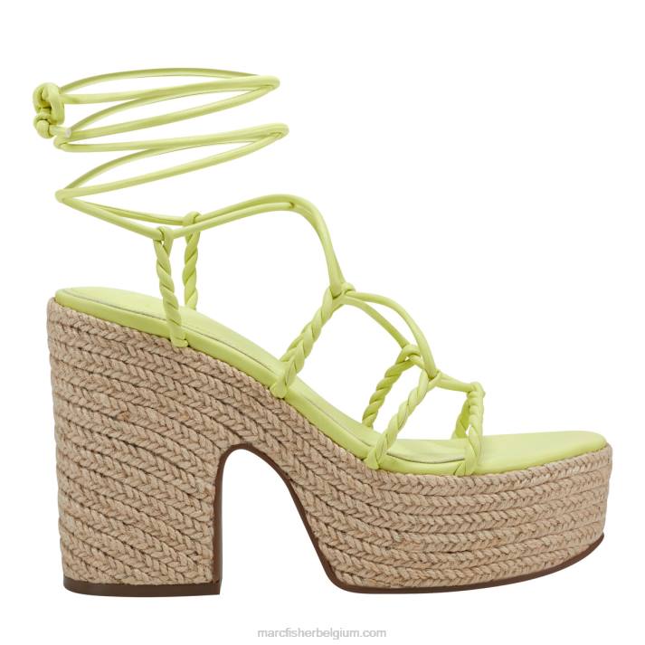 vrouwen Oliver espadrille platform sandaal Marc Fisher BNX0H257 licht groen