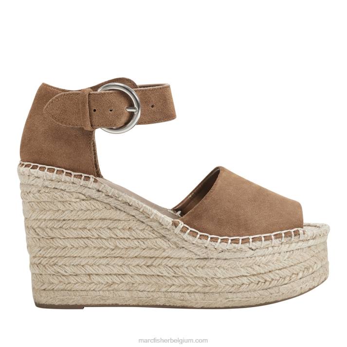 vrouwen alida espadrillesandaal met sleehak Marc Fisher BNX0H189 natuurlijk