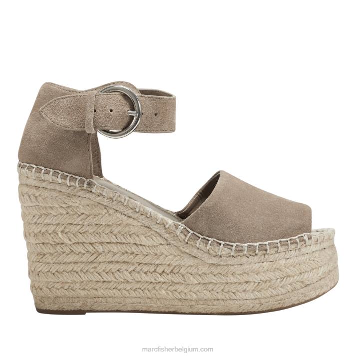 vrouwen alida espadrillesandaal met sleehak Marc Fisher BNX0H190 natuurlijk