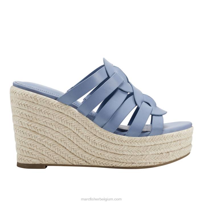 vrouwen cazzie espadrillesandaal met sleehak Marc Fisher BNX0H259 middelblauw