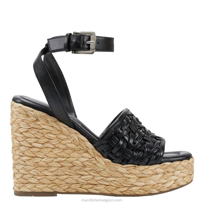 vrouwen godina espadrillesandaal met sleehak Marc Fisher BNX0H243 zwart
