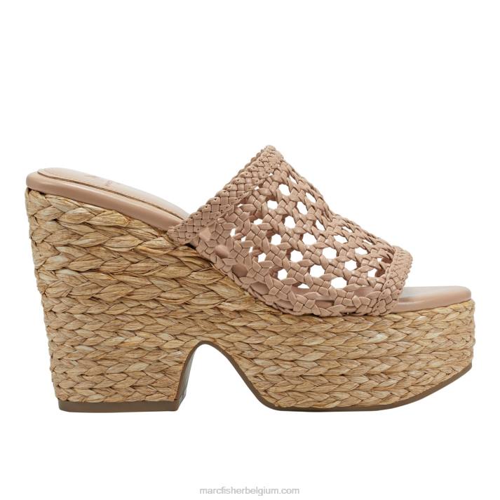 vrouwen hollis espadrille plateausandaal Marc Fisher BNX0H209 licht natuurlijk