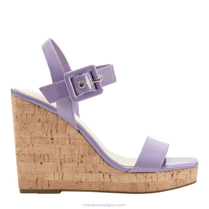 vrouwen lukey sleehak sandaal Marc Fisher BNX0H263 lavendel patent