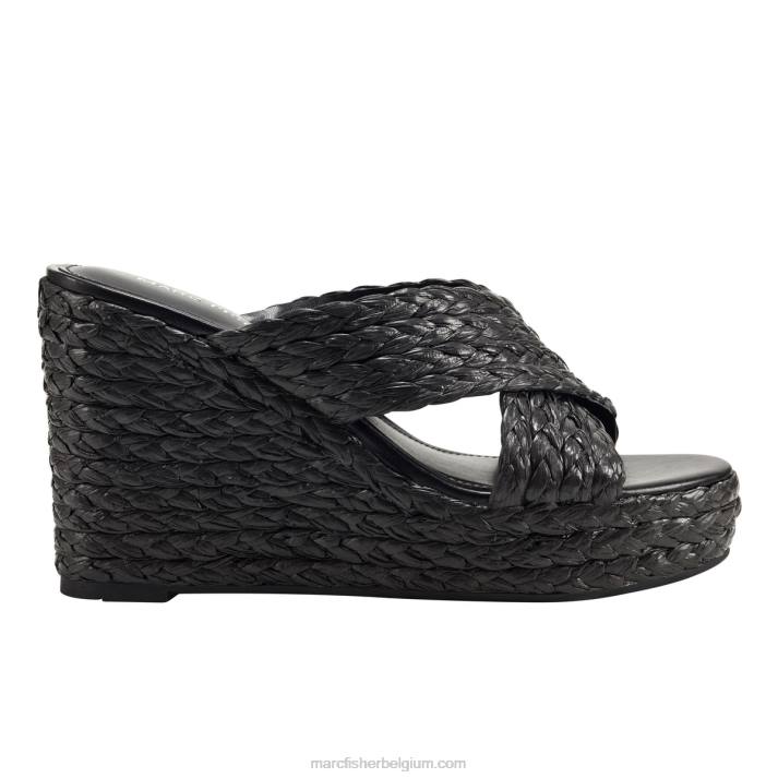 vrouwen lynn espadrillesandaal met sleehak Marc Fisher BNX0H228 zwart