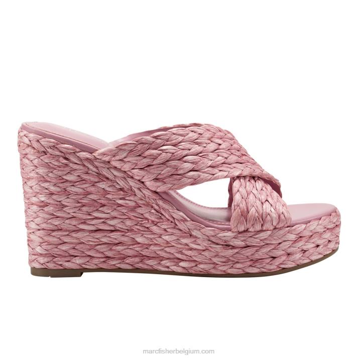 vrouwen lynn espadrillesandaal met sleehak Marc Fisher BNX0H233 roze