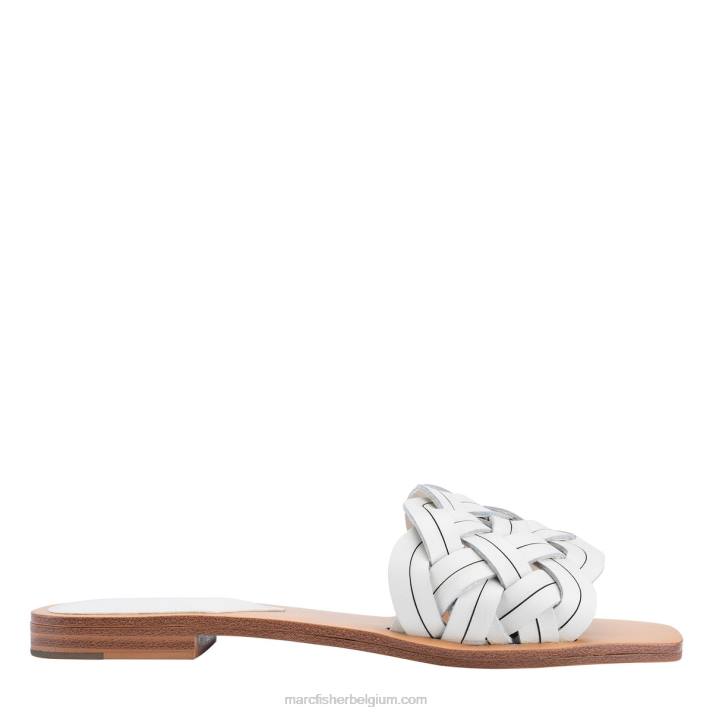 vrouwen Rebecca platte glijbaan Marc Fisher BNX0H324 chique creme leer