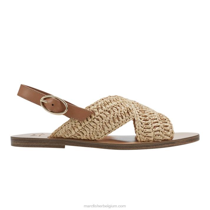 vrouwen lonnie slingback platte sandaal Marc Fisher BNX0H274 natuurlijk