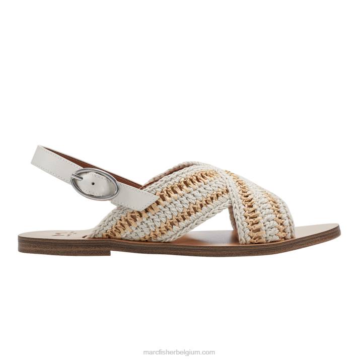 vrouwen lonnie slingback platte sandaal Marc Fisher BNX0H289 ivoor