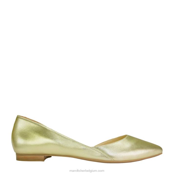 vrouwen zonnige d'orsay-flat Marc Fisher BNX0H318 goud leer