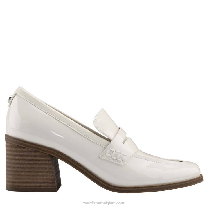 vrouwen kchris loafer met hak Marc Fisher BNX0H441 chique creme patent