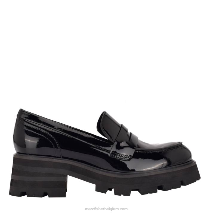 vrouwen latika loafer met noppenzool Marc Fisher BNX0H425 zwart patent