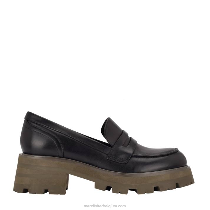 vrouwen latika loafer met noppenzool Marc Fisher BNX0H440 zwart leer