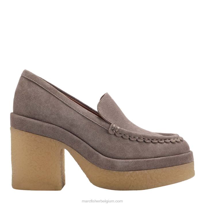 vrouwen lina loafer met hak Marc Fisher BNX0H432 medium natuurlijk suède