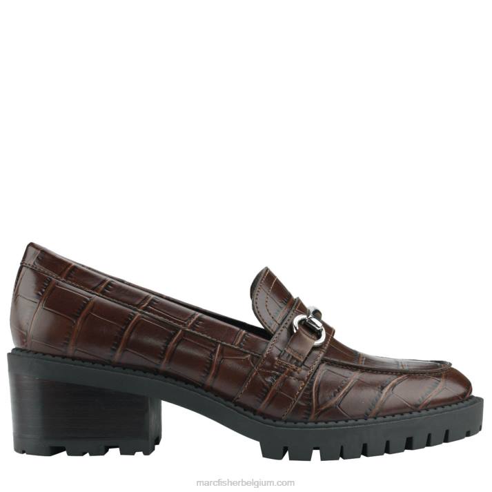 vrouwen loafer met danshak Marc Fisher BNX0H443 donkere natuurlijke croco