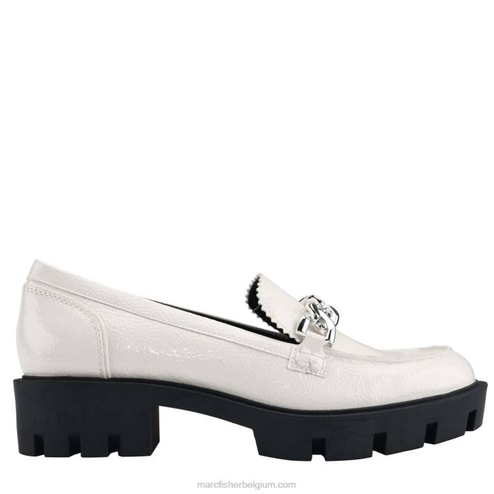 vrouwen louanz lugsole loafer Marc Fisher BNX0H438 chique creme patent