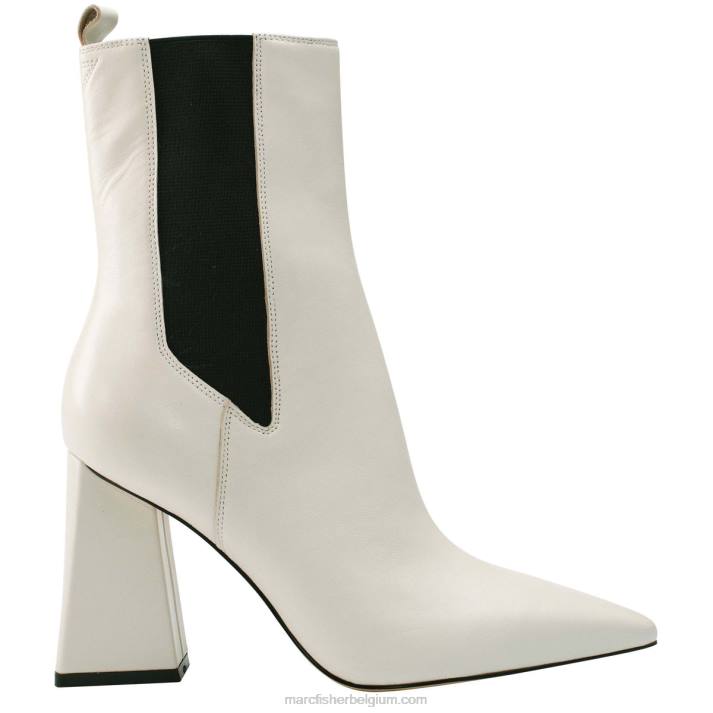 vrouwen Kylynn chelsea laars met hak Marc Fisher BNX0H103 chique creme leer