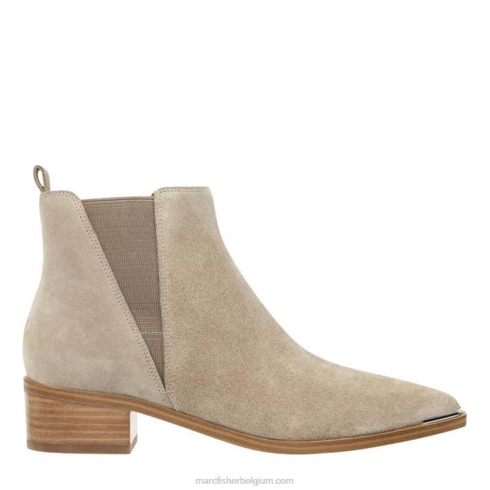 vrouwen Yale chelsea bootie met puntige neus Marc Fisher BNX0H43 taupe suède