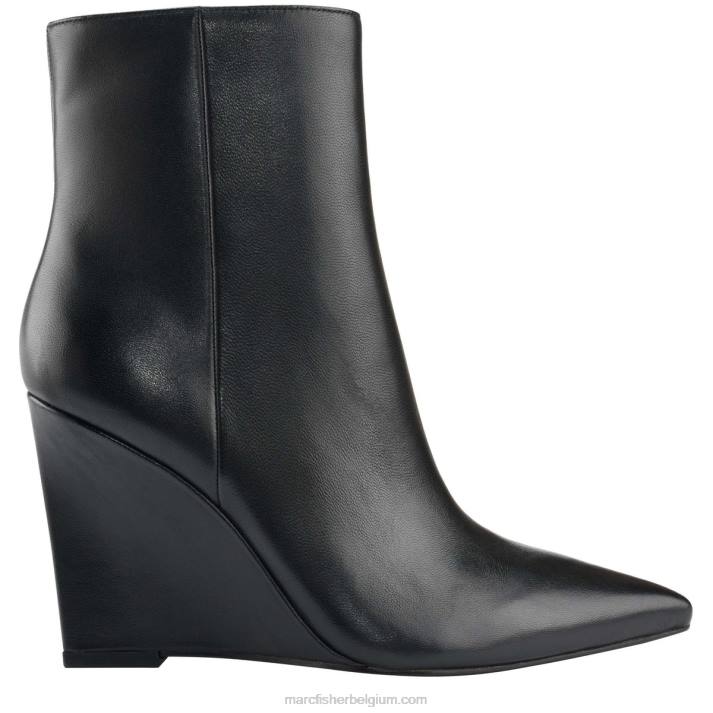 vrouwen dayna wedge bootie Marc Fisher BNX0H81 zwart leer