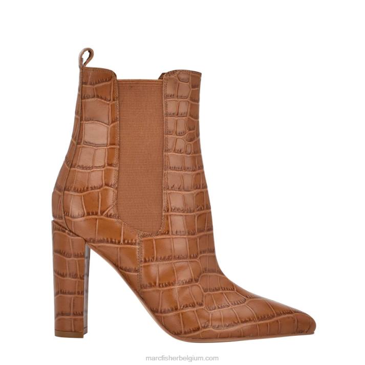 vrouwen garliss chelsea bootie met hak Marc Fisher BNX0H99 medium natuurlijk croco leer