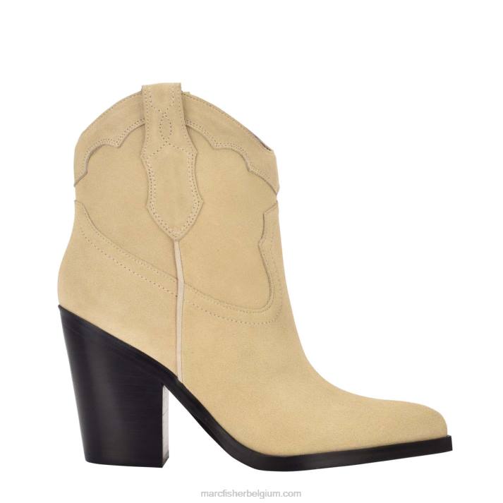 vrouwen gona westerse bootie Marc Fisher BNX0H106 licht natuurlijk suède
