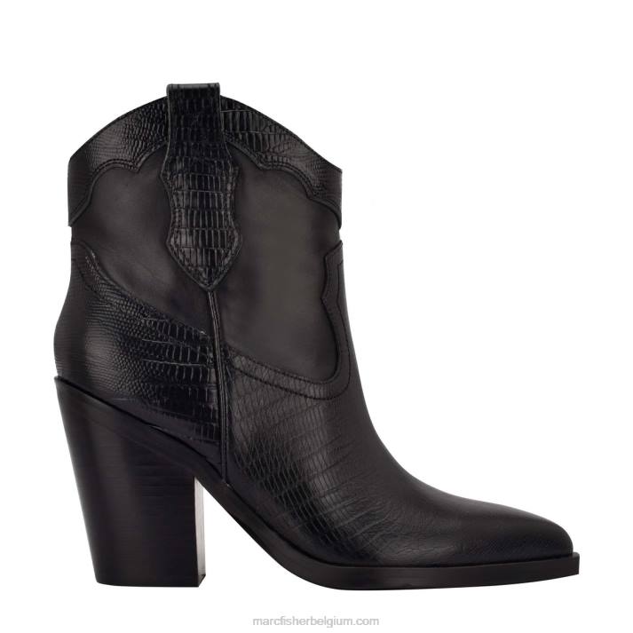 vrouwen gona westerse bootie Marc Fisher BNX0H123 zwart leer