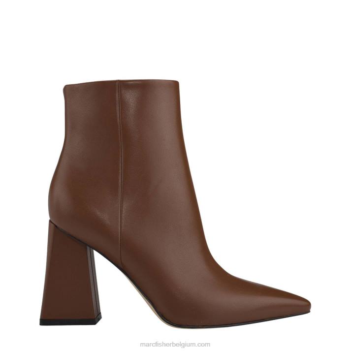 vrouwen kulika laars met hak Marc Fisher BNX0H73 cognac leer
