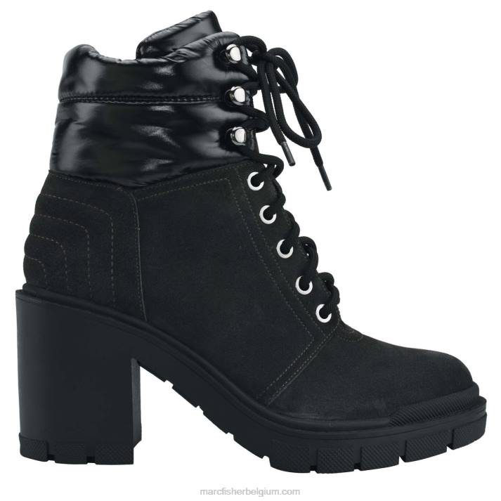 vrouwen velima laars met veterzool Marc Fisher BNX0H68 donkergrijs suède/nylon