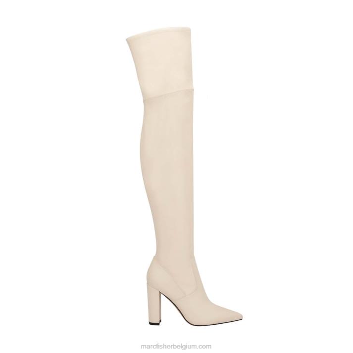 vrouwen garalyn over de knie laars Marc Fisher BNX0H164 chique creme leer