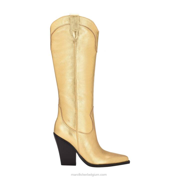 vrouwen nalita westernlaars Marc Fisher BNX0H169 goud leer