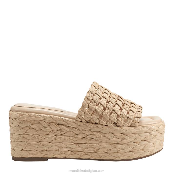 vrouwen Priya espadrille platform slide sandaal Marc Fisher BNX0H252 natuurlijk