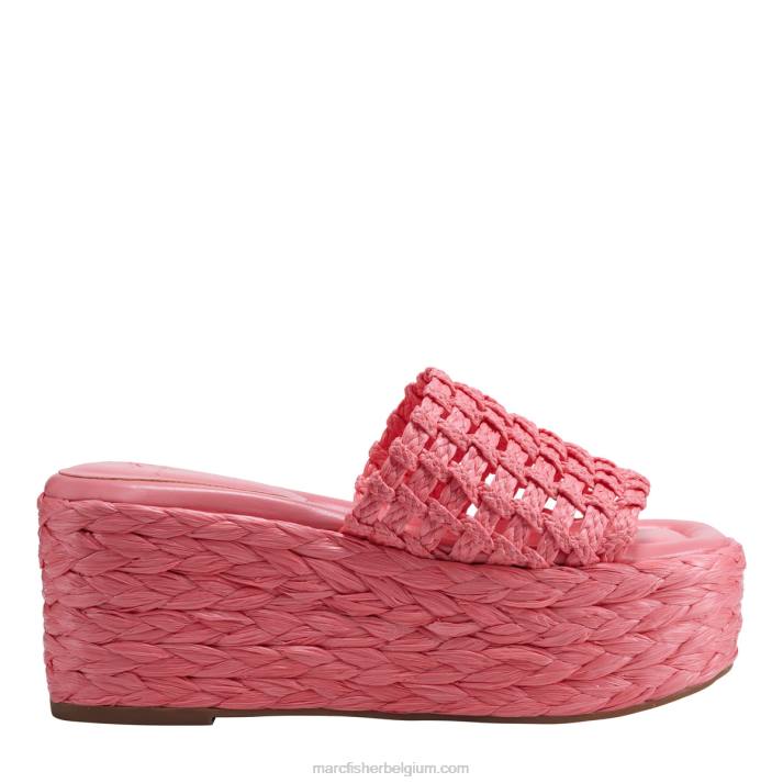vrouwen Priya espadrille platform slide sandaal Marc Fisher BNX0H256 koraal