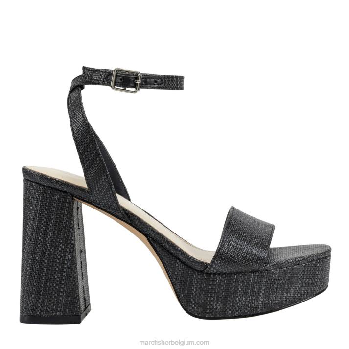 vrouwen Sadel platform sandaal Marc Fisher BNX0H549 zwart
