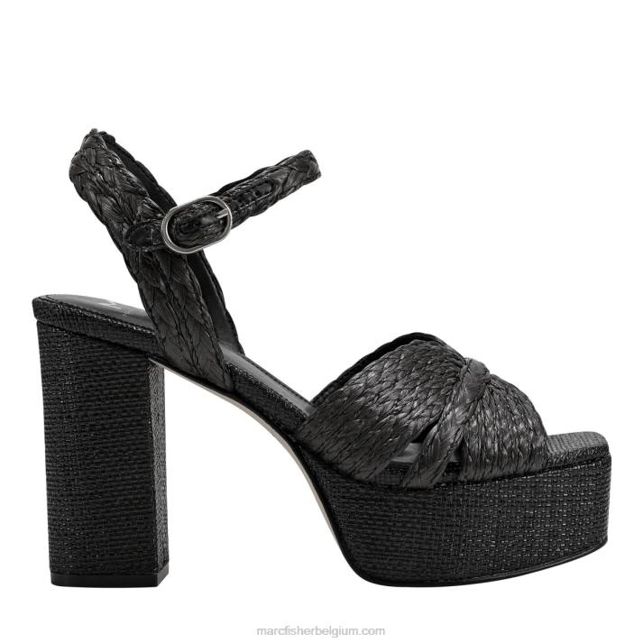 vrouwen chela slingback platform sandaal Marc Fisher BNX0H551 zwart