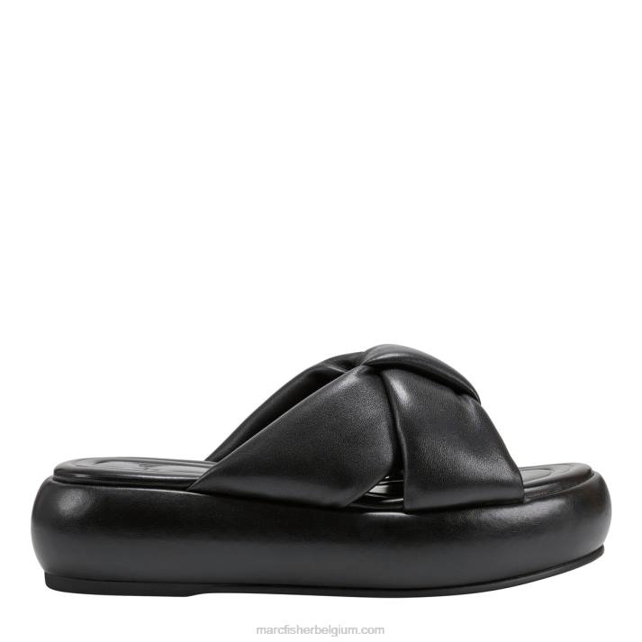 vrouwen vayle platform slide sandaal Marc Fisher BNX0H553 zwart