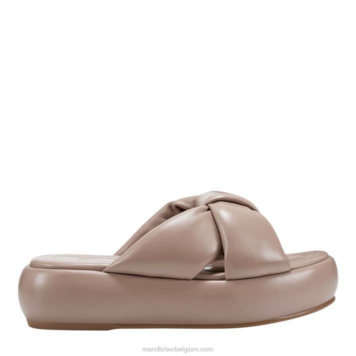 vrouwen vayle platform slide sandaal Marc Fisher BNX0H554 taupe