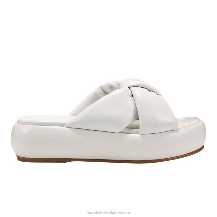 vrouwen vayle platform slide sandaal Marc Fisher BNX0H555 wit
