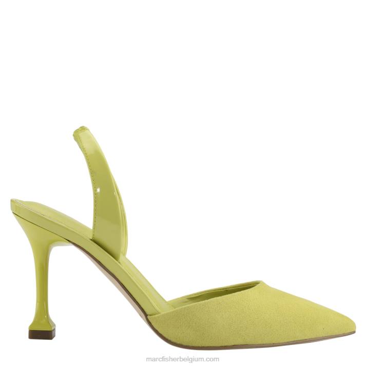 vrouwen hadya slingback pump Marc Fisher BNX0H669 geel suède