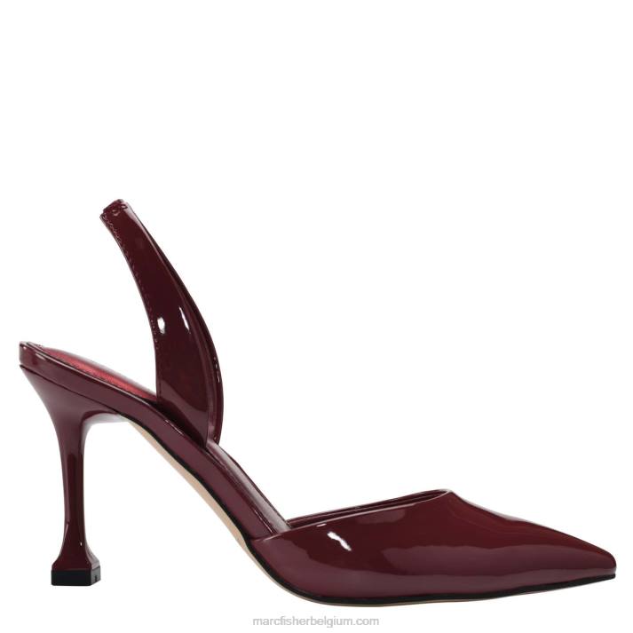 vrouwen hadya slingback pump Marc Fisher BNX0H680 donkerrood patent
