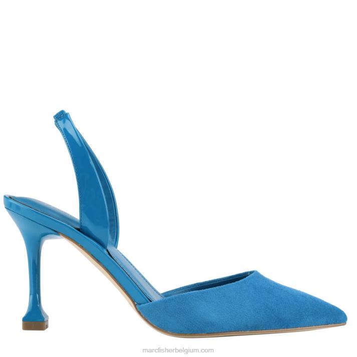 vrouwen hadya slingback pump Marc Fisher BNX0H682 middelblauw suède