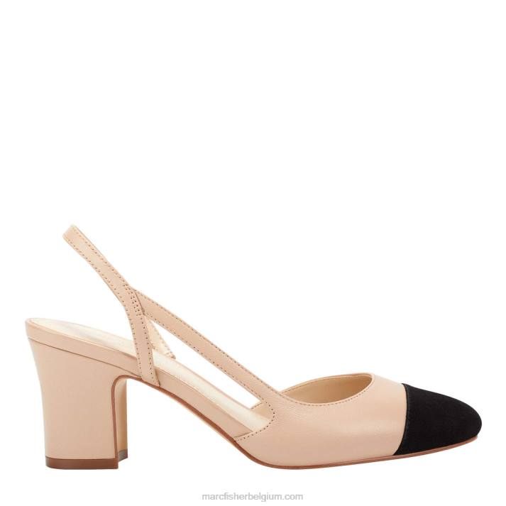 vrouwen laynie pumps met blokhak Marc Fisher BNX0H332 natuurlijk