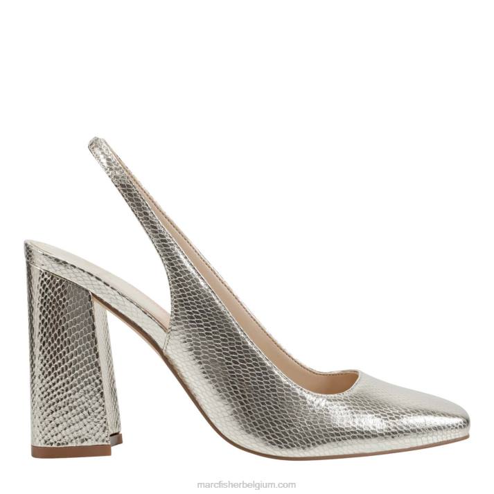 vrouwen onna slingback hiel Marc Fisher BNX0H397 gouden slangenprint