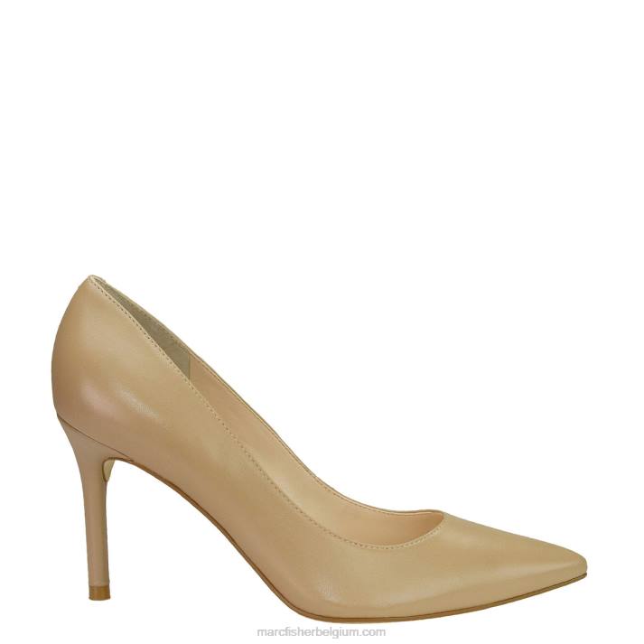 vrouwen salley puntige neus pomp Marc Fisher BNX0H665 taupe leer
