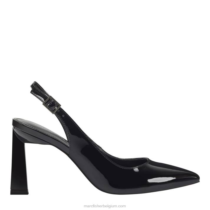 vrouwen sannek slingback pomp Marc Fisher BNX0H604 zwart patent