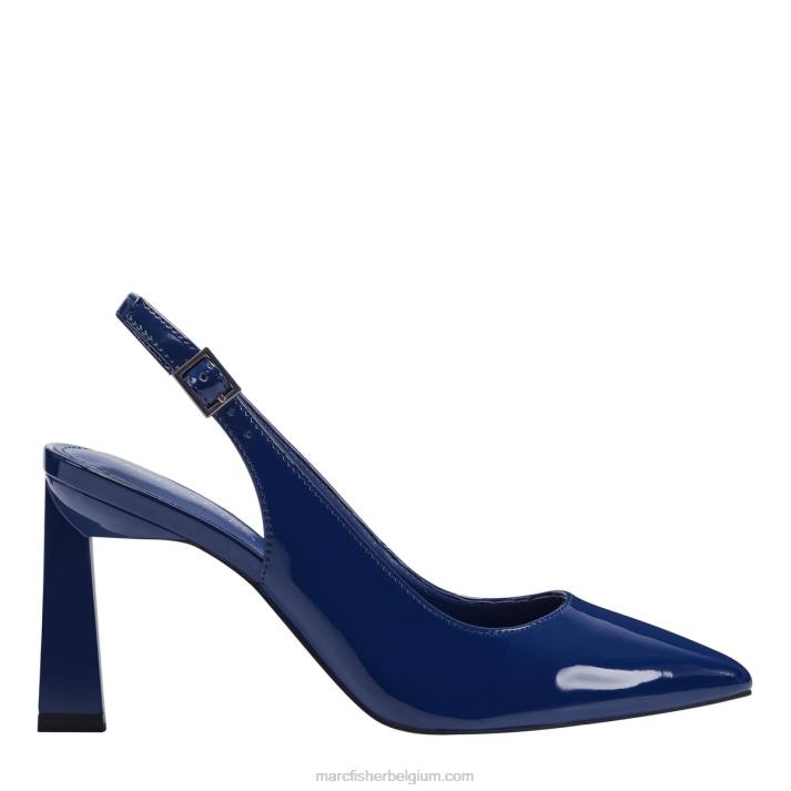 vrouwen sannek slingback pomp Marc Fisher BNX0H618 frans blauw patent
