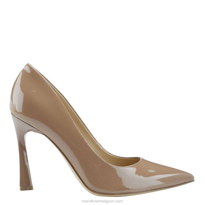 vrouwen sassie pumps met hak Marc Fisher BNX0H626 natuurlijk lakleer