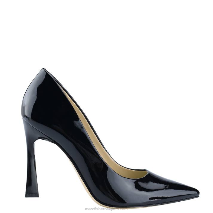 vrouwen sassie pumps met hak Marc Fisher BNX0H627 zwart lakleer