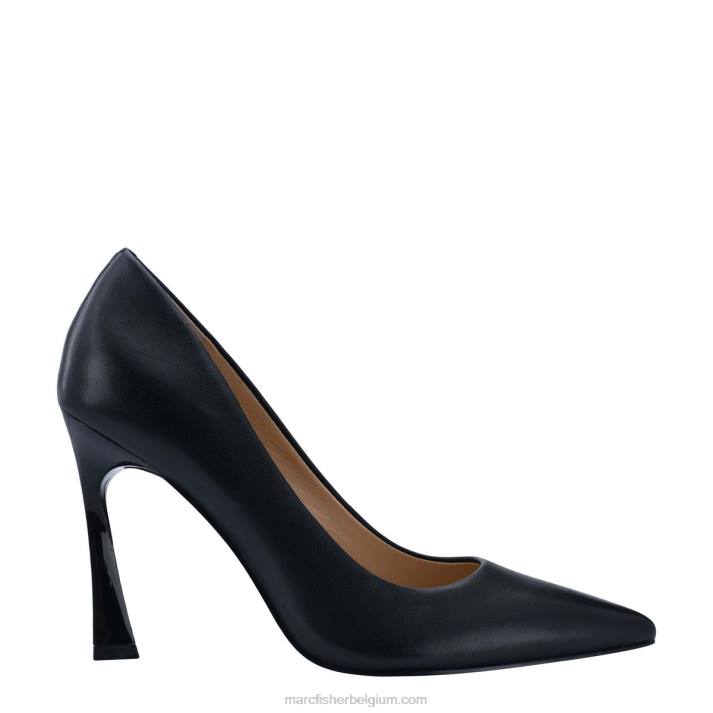 vrouwen sassie pumps met hak Marc Fisher BNX0H628 zwart leer